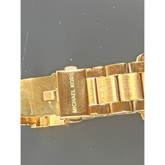 Michael Kors Blair Steel Rose Gold-Tone Dial Crystal Quartz Watch New Battery - Picture 8 of 16